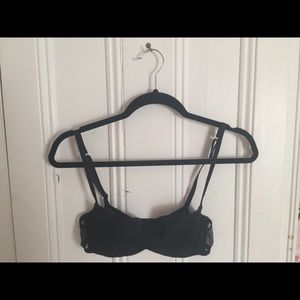 Journelle Black Silk Mesh Balconette Bra